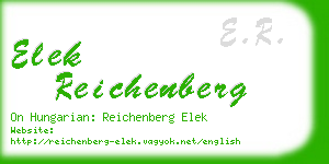 elek reichenberg business card